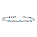 10k White Gold Blue Topaz Bracelet