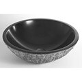 DeNovo Absolute Black Rough Granite Vessel Sink