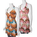 Adi Designs Floral Print Empire Cut Halter Dress