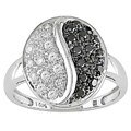 14k White Gold 3/8ct TDW Black Diamond Ring
