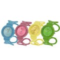 Geneva Platinum Women's Polished Circle Cuff Watch