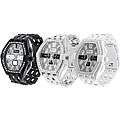 Geneva Platinum Men's Metal Link Watch