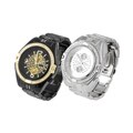 Geneva Platinum Men's Metal Link Watch