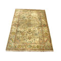Indo Tabriz Hand-knotted Beige Wool Rug (8' x 10')