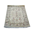 Sino Tabriz Hand-knotted Ivory Wool Rug (4' x 6')