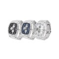 Geneva Men's Rectangular Bezel Link Watch