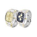 Geneva Men's Rectangular Bezel Link Watch