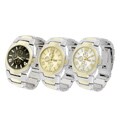 Geneva Platinum Men's Metal Link Watch