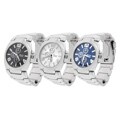Geneva Platinum Men's Metal Link Watch