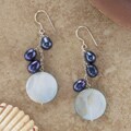 Shell and Firecracker Pearl Vine Earrings (USA)
