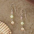 Shell Pearl and Crystal Drop Earrings (USA)
