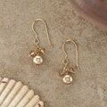 Gold Filled Champagne Pearl Earrings (USA)