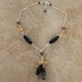 Banded Agate, Citrine and Pearl Necklace (USA)