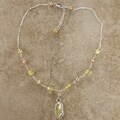 Lemon Quartz and Pearl Drop Necklace (USA)