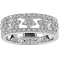 14k White Gold 3/5ct TDW Diamond Star Ring (H-I-J, I1-2)