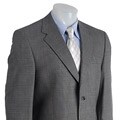 Perry Ellis Men's Grey Tick 2-piece Wool Suit