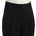 Pierre Cardin Men's Black 2-pleat Dress Trousers