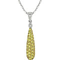 18k Gold Yellow Sapphire 1/10ct TDW Diamond Necklace
