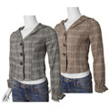 Cat Walk Junior's Long-sleeve Tweed Hooded Blazer