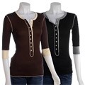 Pathway 3/4-sleeve Dramatic Henley