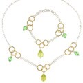 Maddy Emerson Gold over Silver Crystal Jewelry Set
