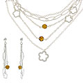 Maddy Emerson Sterling Silver Crystal Jewelry Set