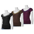 Logos Junior's Cap Sleeve Jewel Neck Top