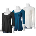 Timing Junior's Square Neck Baby Doll Tee