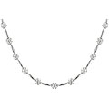 14k White Gold 1/4ct TDW Diamond Flower Necklace (G-H, SI)