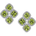 14k Gold Peridot 1/2ct TDW Diamond Earrings (H-I-J, I1-2)