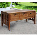 3-drawer Acacia Storage Bench