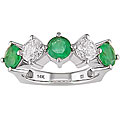14k Gold Emerald 1ct TDW Diamond Ring (H-I-J, I1-2)