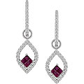 14k Gold 1/2ct TDW Diamond Ruby Earrings (G-H-I, SI)