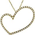 18k Gold 1/2ct TDW Diamond Open Heart Necklace (G-H-I, SI)