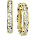 14k Yellow Gold 1ct TDW Diamond Hoop Earrings ( H-I, I1-I2 )