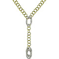 14k Two-tone Gold Lariat Style Necklace