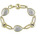 14k Two-tone Gold Shell Bracelet