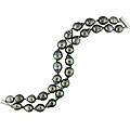 14k Gold Black Baroque Tahitian Pearl Bracelet