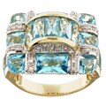 Encore by Le Vian 14k Gold Blue Topaz 1/4ct TDW Diamond Ring