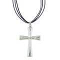 Sterling Silver Cross with Multi-Strand Necklace