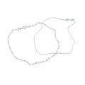 Sterling Silver Figaro & Palline Chain Anklet Set