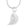 Sterling Silver Cubic Zirconia Leaf Necklace