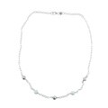 Sterling Silver White Enamel Bead Necklace