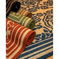 Damask Polypropylene Area Rug (5'3 x 7'6)