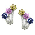 Encore by Le Vian 18k Gold Sapphire Diamond Earrings