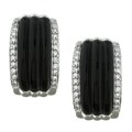 Encore by Le Vevian 14k Gold Black Agate 3/8ct TDW Diamond Earrings