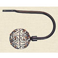 Bead Scroll Curtain Holdback Pair