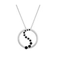 Sterling Silver Sapphire 'Journey' Circle Necklace