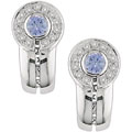 18k White Gold Sapphire 1/4ct TDW Diamond Earrings