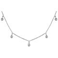 14k White Gold 3/8ct TDW Diamond Drop Necklace (H-I-J, I1-I2)